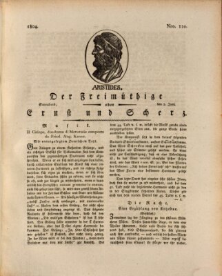Der Freimüthige oder Ernst und Scherz (Der Freimüthige oder Unterhaltungsblatt für gebildete, unbefangene Leser) Samstag 2. Juni 1804