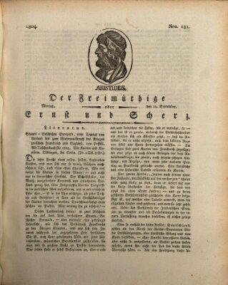 Der Freimüthige oder Ernst und Scherz (Der Freimüthige oder Unterhaltungsblatt für gebildete, unbefangene Leser) Montag 10. September 1804