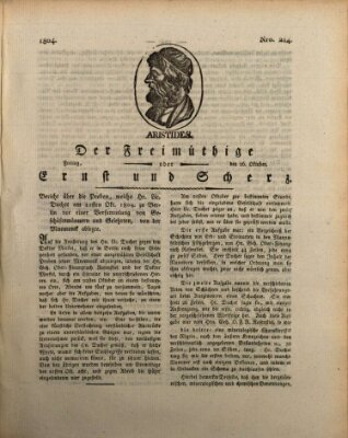 Der Freimüthige oder Ernst und Scherz (Der Freimüthige oder Unterhaltungsblatt für gebildete, unbefangene Leser) Freitag 26. Oktober 1804