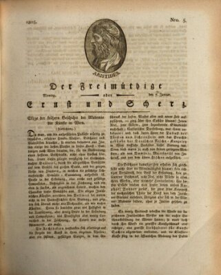 Der Freimüthige oder Ernst und Scherz (Der Freimüthige oder Unterhaltungsblatt für gebildete, unbefangene Leser) Montag 7. Januar 1805