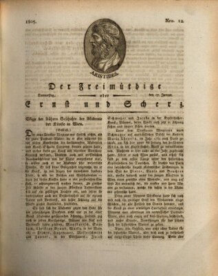 Der Freimüthige oder Ernst und Scherz (Der Freimüthige oder Unterhaltungsblatt für gebildete, unbefangene Leser) Donnerstag 17. Januar 1805