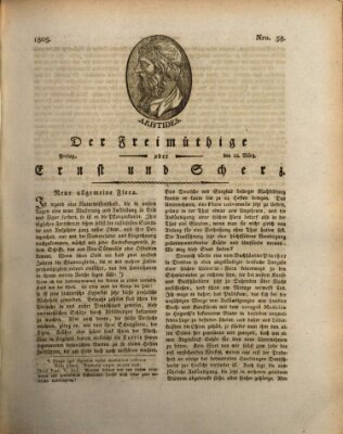 Der Freimüthige oder Ernst und Scherz (Der Freimüthige oder Unterhaltungsblatt für gebildete, unbefangene Leser) Freitag 22. März 1805