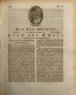 Der Freimüthige oder Ernst und Scherz (Der Freimüthige oder Unterhaltungsblatt für gebildete, unbefangene Leser) Donnerstag 28. März 1805