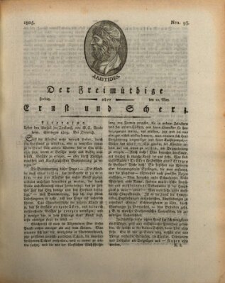 Der Freimüthige oder Ernst und Scherz (Der Freimüthige oder Unterhaltungsblatt für gebildete, unbefangene Leser) Freitag 10. Mai 1805