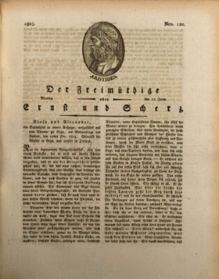 Der Freimüthige oder Ernst und Scherz (Der Freimüthige oder Unterhaltungsblatt für gebildete, unbefangene Leser) Montag 17. Juni 1805