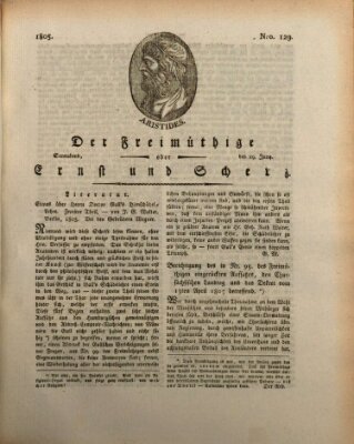 Der Freimüthige oder Ernst und Scherz (Der Freimüthige oder Unterhaltungsblatt für gebildete, unbefangene Leser) Samstag 29. Juni 1805