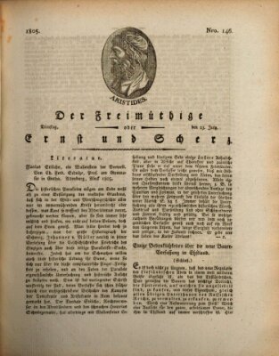 Der Freimüthige oder Ernst und Scherz (Der Freimüthige oder Unterhaltungsblatt für gebildete, unbefangene Leser) Dienstag 23. Juli 1805