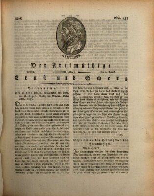 Der Freimüthige oder Ernst und Scherz (Der Freimüthige oder Unterhaltungsblatt für gebildete, unbefangene Leser) Freitag 2. August 1805