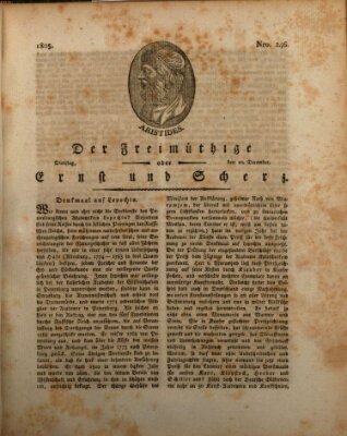 Der Freimüthige oder Ernst und Scherz (Der Freimüthige oder Unterhaltungsblatt für gebildete, unbefangene Leser) Dienstag 10. Dezember 1805