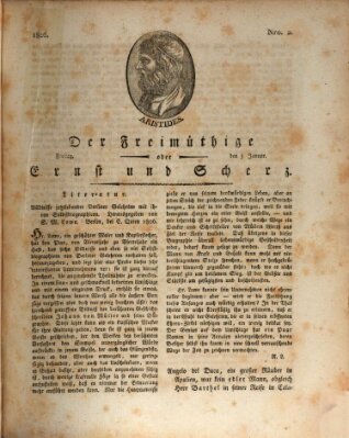 Der Freimüthige oder Ernst und Scherz (Der Freimüthige oder Unterhaltungsblatt für gebildete, unbefangene Leser) Freitag 3. Januar 1806