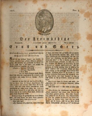 Der Freimüthige oder Ernst und Scherz (Der Freimüthige oder Unterhaltungsblatt für gebildete, unbefangene Leser) Samstag 4. Januar 1806