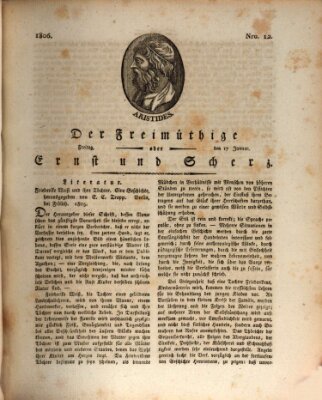 Der Freimüthige oder Ernst und Scherz (Der Freimüthige oder Unterhaltungsblatt für gebildete, unbefangene Leser) Freitag 17. Januar 1806