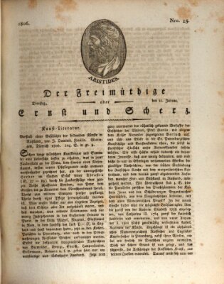 Der Freimüthige oder Ernst und Scherz (Der Freimüthige oder Unterhaltungsblatt für gebildete, unbefangene Leser) Dienstag 21. Januar 1806