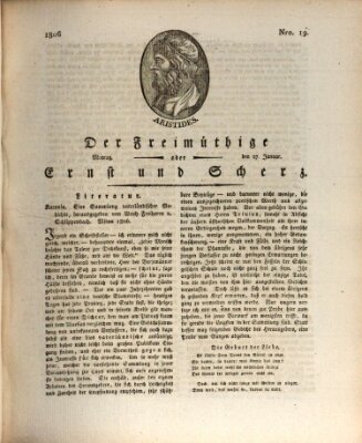 Der Freimüthige oder Ernst und Scherz (Der Freimüthige oder Unterhaltungsblatt für gebildete, unbefangene Leser) Montag 27. Januar 1806