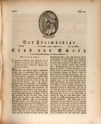 Der Freimüthige oder Ernst und Scherz (Der Freimüthige oder Unterhaltungsblatt für gebildete, unbefangene Leser) Freitag 28. März 1806