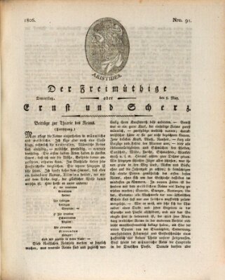 Der Freimüthige oder Ernst und Scherz (Der Freimüthige oder Unterhaltungsblatt für gebildete, unbefangene Leser) Donnerstag 8. Mai 1806