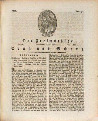 Der Freimüthige oder Ernst und Scherz (Der Freimüthige oder Unterhaltungsblatt für gebildete, unbefangene Leser) Freitag 9. Mai 1806