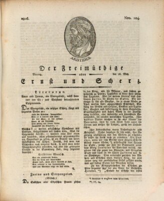 Der Freimüthige oder Ernst und Scherz (Der Freimüthige oder Unterhaltungsblatt für gebildete, unbefangene Leser) Montag 26. Mai 1806