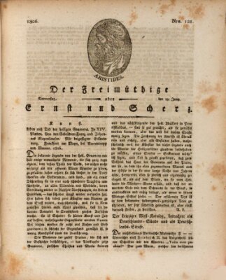 Der Freimüthige oder Ernst und Scherz (Der Freimüthige oder Unterhaltungsblatt für gebildete, unbefangene Leser) Donnerstag 19. Juni 1806