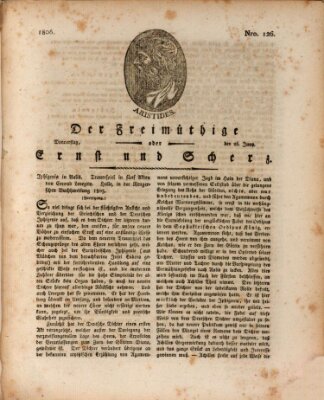 Der Freimüthige oder Ernst und Scherz (Der Freimüthige oder Unterhaltungsblatt für gebildete, unbefangene Leser) Donnerstag 26. Juni 1806