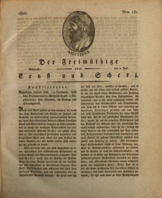 Der Freimüthige oder Ernst und Scherz (Der Freimüthige oder Unterhaltungsblatt für gebildete, unbefangene Leser) Mittwoch 2. Juli 1806