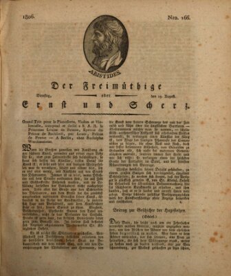 Der Freimüthige oder Ernst und Scherz (Der Freimüthige oder Unterhaltungsblatt für gebildete, unbefangene Leser) Dienstag 19. August 1806