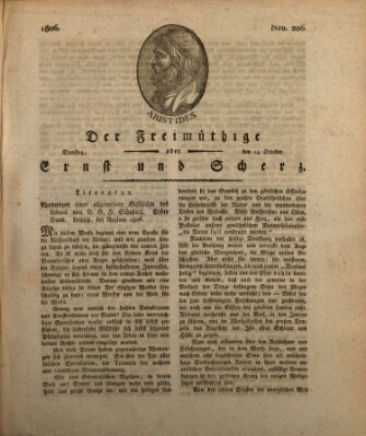 Der Freimüthige oder Ernst und Scherz (Der Freimüthige oder Unterhaltungsblatt für gebildete, unbefangene Leser) Dienstag 14. Oktober 1806