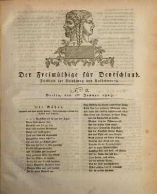 Der Freimüthige für Deutschland Samstag 2. Januar 1819