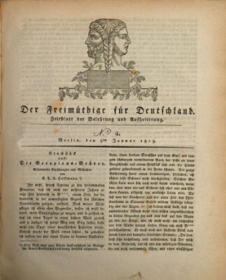 Der Freimüthige für Deutschland Dienstag 5. Januar 1819