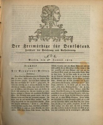 Der Freimüthige für Deutschland Freitag 8. Januar 1819