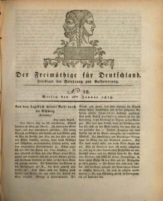 Der Freimüthige für Deutschland Samstag 16. Januar 1819