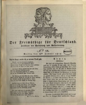 Der Freimüthige für Deutschland Montag 25. Januar 1819