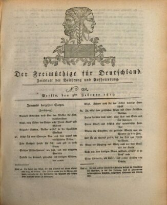 Der Freimüthige für Deutschland Montag 8. Februar 1819