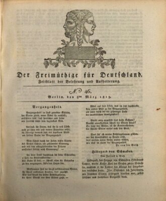 Der Freimüthige für Deutschland Freitag 5. März 1819