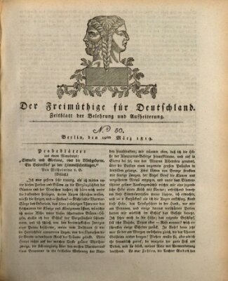 Der Freimüthige für Deutschland Mittwoch 10. März 1819