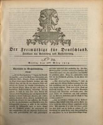 Der Freimüthige für Deutschland Dienstag 16. März 1819