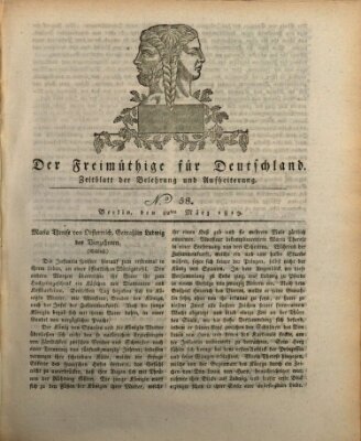 Der Freimüthige für Deutschland Montag 22. März 1819