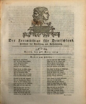 Der Freimüthige für Deutschland Dienstag 30. März 1819