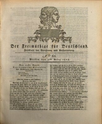 Der Freimüthige für Deutschland Mittwoch 31. März 1819