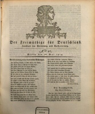 Der Freimüthige für Deutschland Samstag 1. Mai 1819