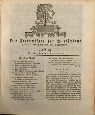 Der Freimüthige für Deutschland Dienstag 4. Mai 1819