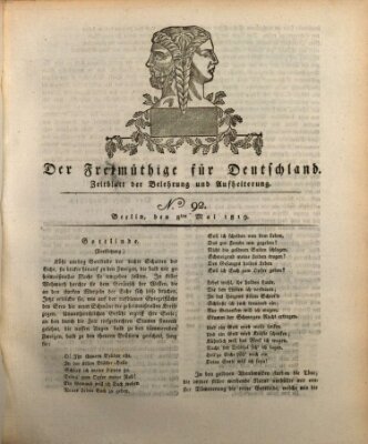 Der Freimüthige für Deutschland Samstag 8. Mai 1819