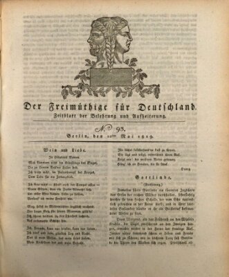 Der Freimüthige für Deutschland Montag 10. Mai 1819