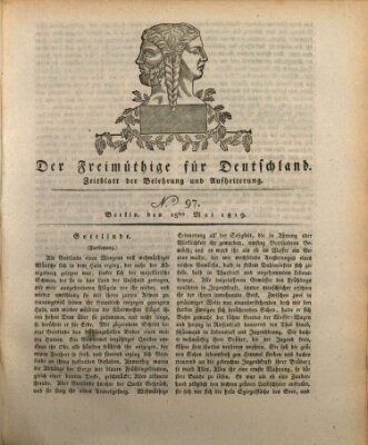 Der Freimüthige für Deutschland Samstag 15. Mai 1819