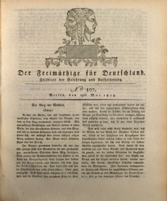 Der Freimüthige für Deutschland Samstag 29. Mai 1819