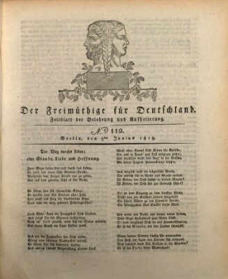 Der Freimüthige für Deutschland Samstag 5. Juni 1819
