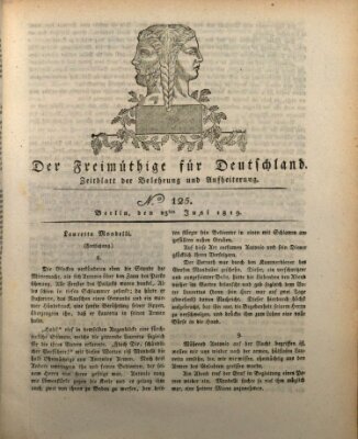 Der Freimüthige für Deutschland Mittwoch 23. Juni 1819