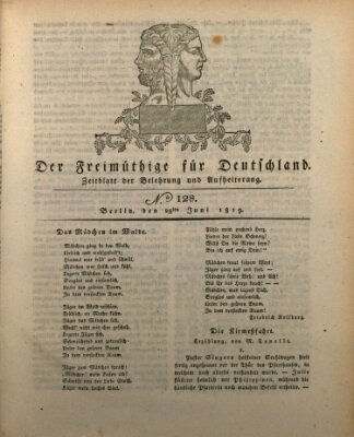 Der Freimüthige für Deutschland Montag 28. Juni 1819