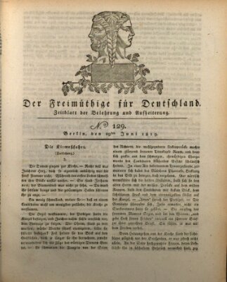 Der Freimüthige für Deutschland Dienstag 29. Juni 1819