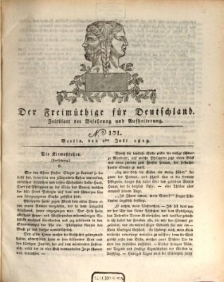 Der Freimüthige für Deutschland Freitag 2. Juli 1819